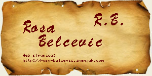 Rosa Belčević vizit kartica